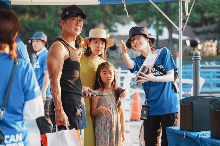  アメックス専用の受付だから 混雑することなくスムーズに入場