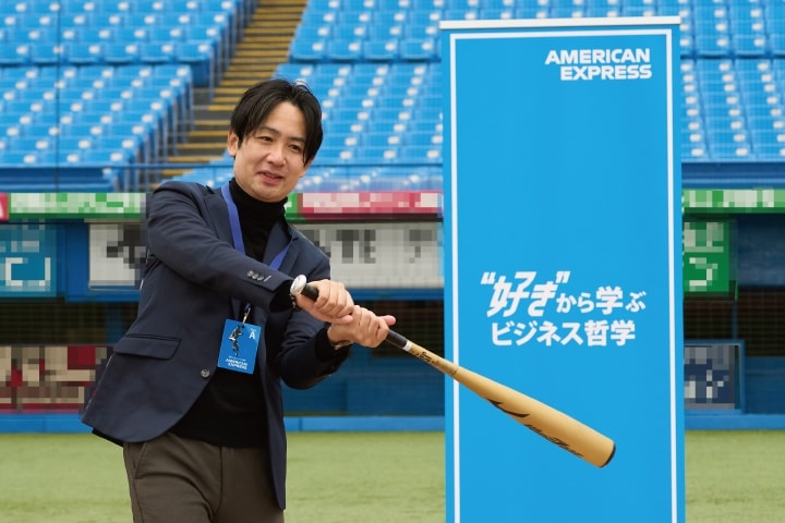  バッターボックスに立って記念撮影