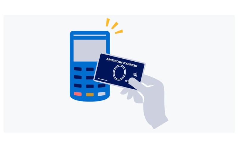 セルフレジでタッチ決済を利用する場合のイメージイラスト