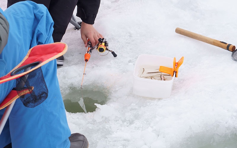 シーズンによって釣り方が変わる、ワカサギ釣りの4つの方法。