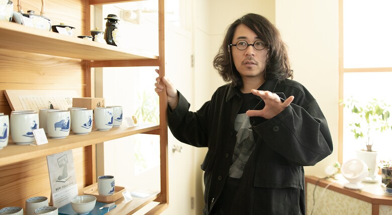 上出長右衛門 沓形鉢 5客 九谷焼 料亭 ヴィンテージ