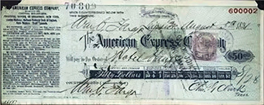 世界初のトラベラーズ・チェック発行