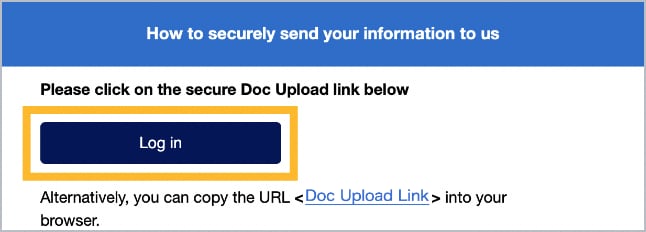 English version Email image sample for Upload Button