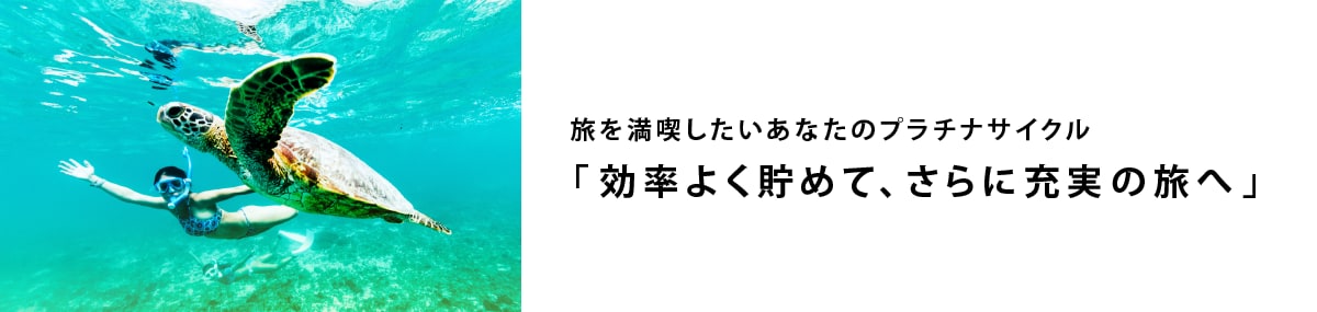 旅を満喫したいあなたのプラチナサイクル 「貯まったポイントで沖縄へ」