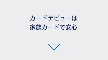カードデビューは家族カードで安心