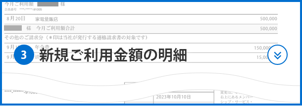 ③新規ご利⽤⾦額の明細