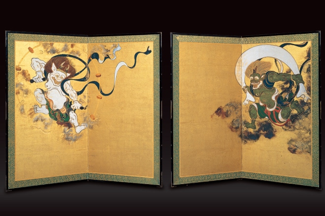 風神雷神屏風
