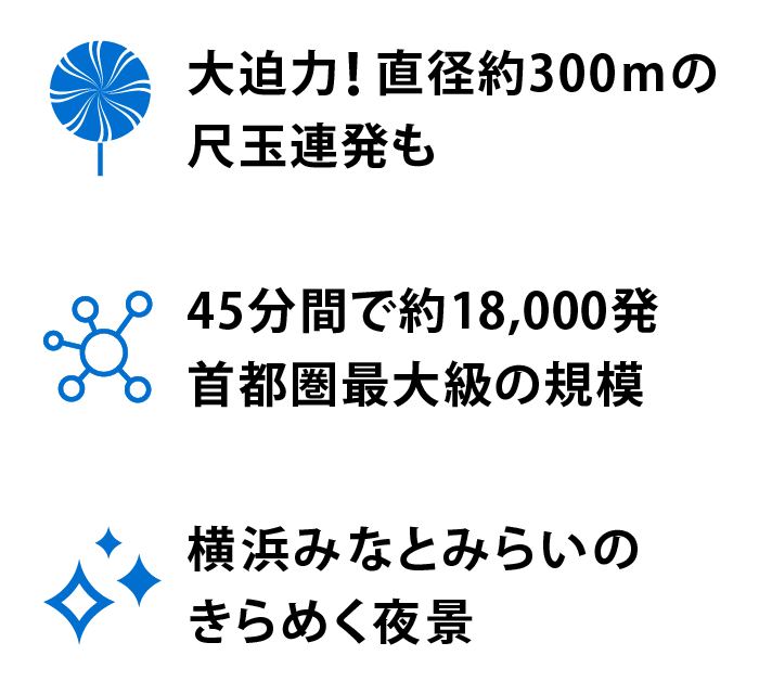 世界1,500万人以上を魅了 進化を遂げた“花火芸術。日本の伝統花火が、音・光・ 夜空と融合する幻想空間。800台のドローンによる 物語に合わせたアート演出。