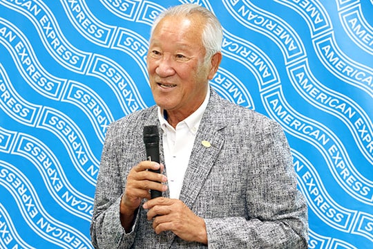  Meet & Greetで参加者に言葉をかける青木プロ