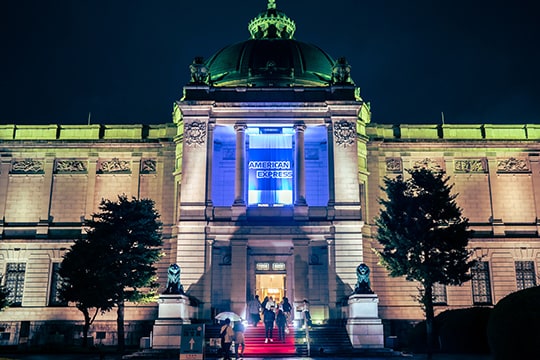 特別にライトアップされた東京国立博物館