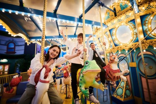 短い待ち時間で、人気のアトラクションを存分に満喫。			