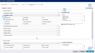 report builder additional data