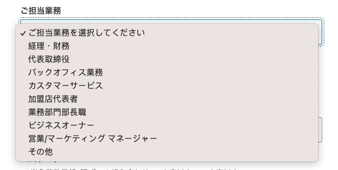 Screenshot of User Role options