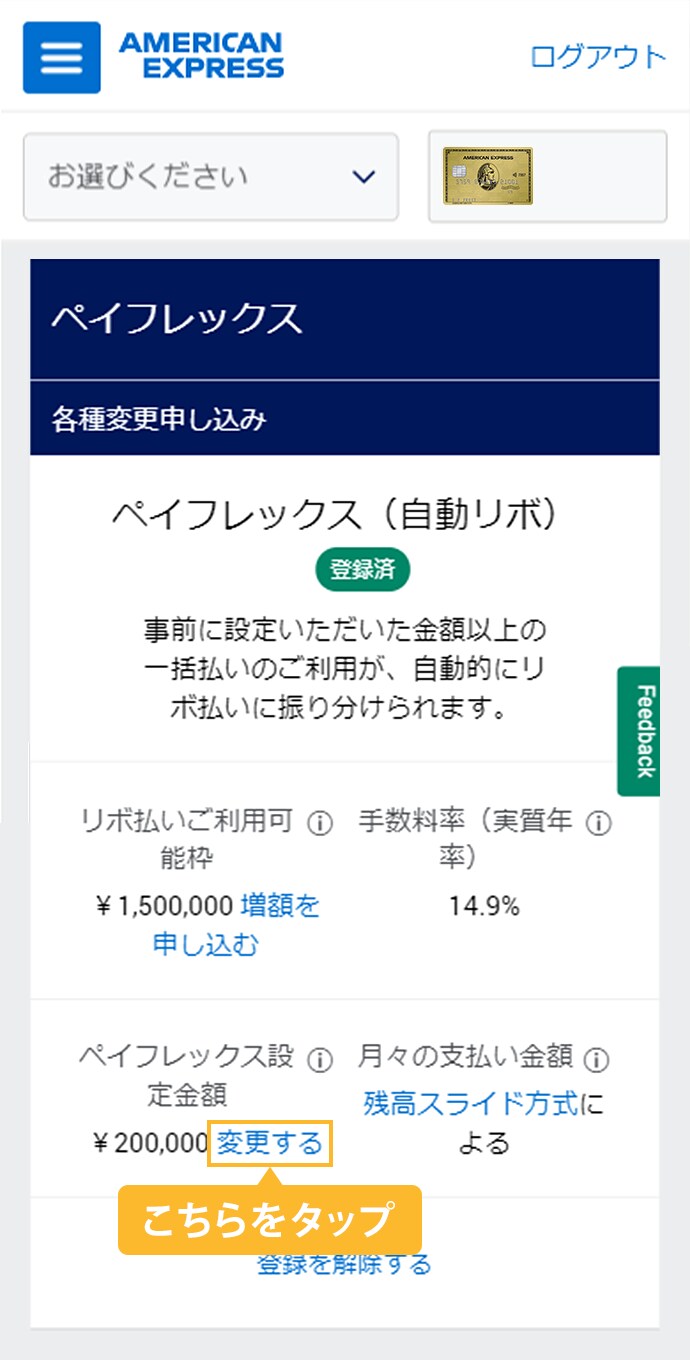 ペイフレックスご利用方法 クレジットカードはアメリカン エキスプレス アメックス