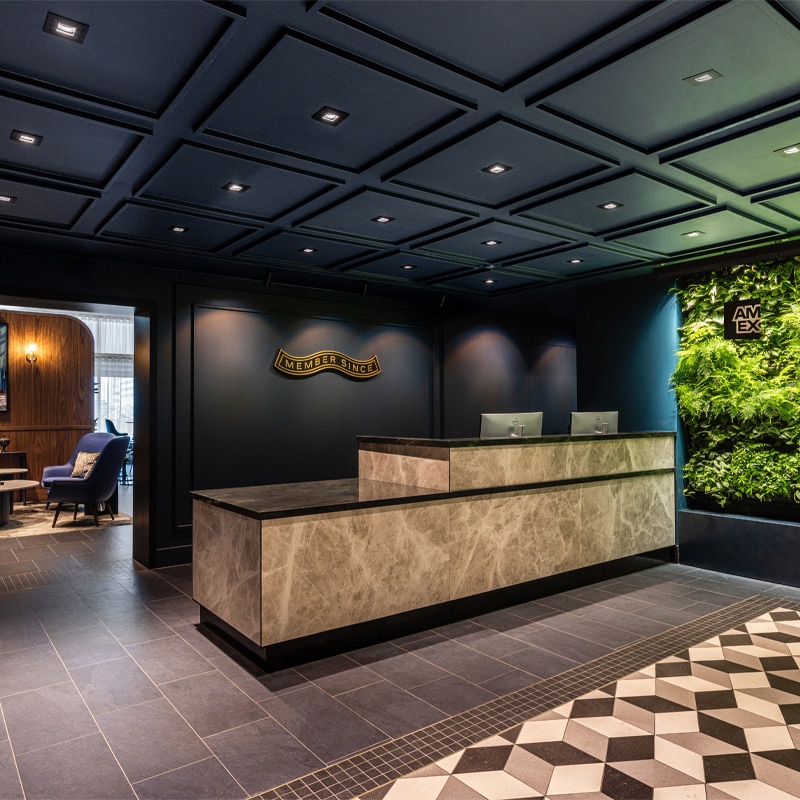 Centurion Lounge Reception at Amsterdam Airport Schiphol