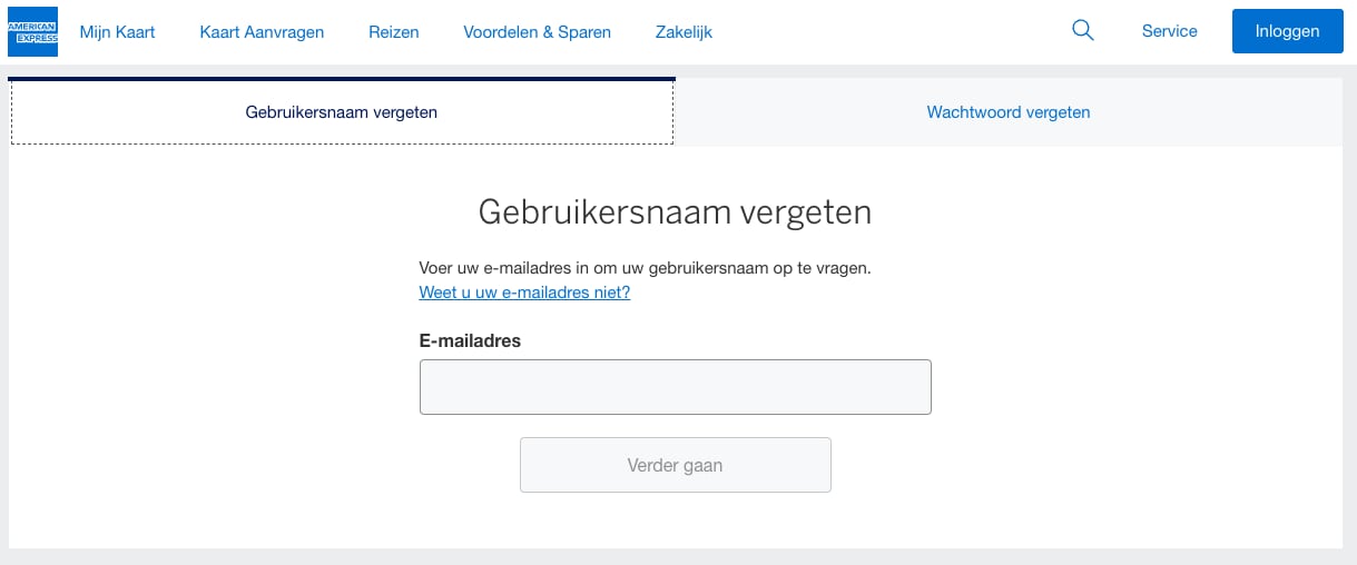 Screenshot of Forgot User ID screen