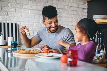 Man learning to cook