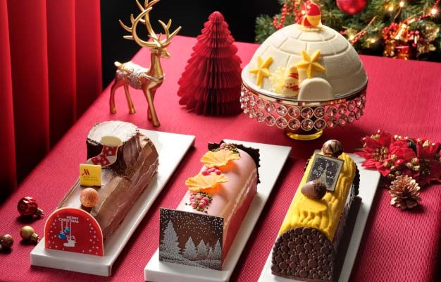 Pear Belle Helene Yule Log Cake