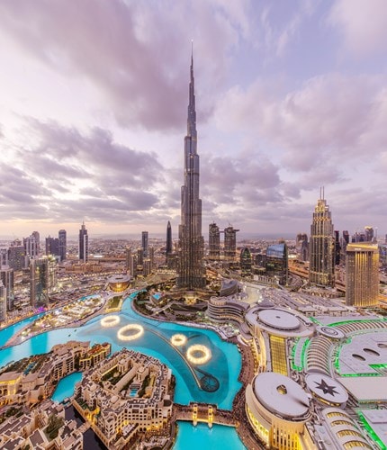 Enjoy the view from the top of the Burj Khalifa