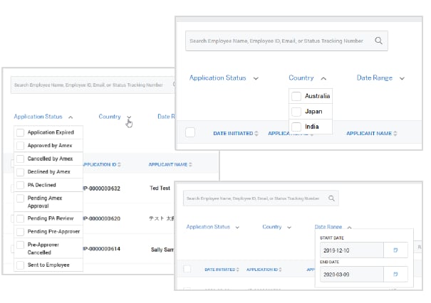 view status of application