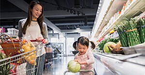 Woman working on a tablet