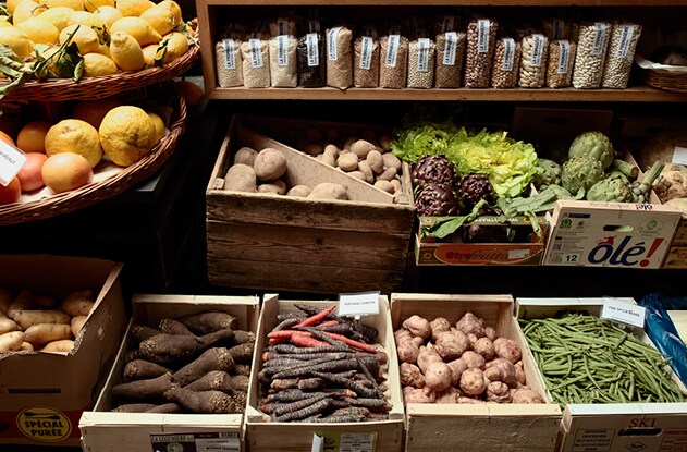 La Fromagerie, image of vegetables for sale