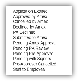 view status of application