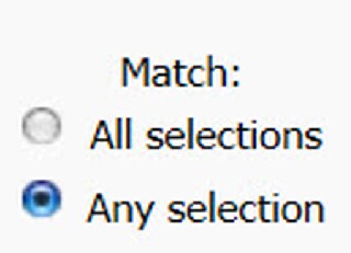 match selections