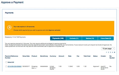 Review payment history for each of your users with the help of payment reference number and approve payments. 