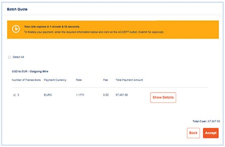 Complete your payment by either approving the transactions immediately or sending it for approval.