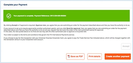 The final step for modifying payments is to approve the revisions and authenticate your authority to make the modifications.