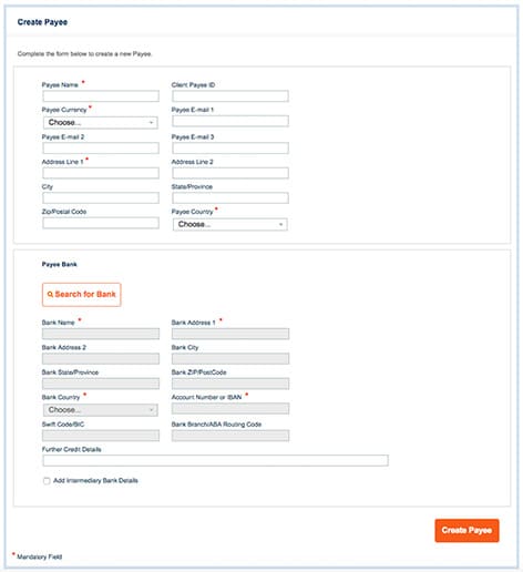 Steps to enter payee details by adding the payees - personal and bank details. 