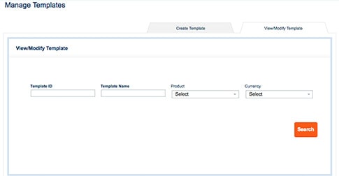 Steps to view and modify templates created for regular beneficiaries, to facilitate global payments.