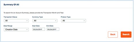 The summary of all reports helps users get a holistic view of all the foreign exchange payments made by them.  