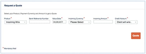 Step to step guide on requesting a quote for spot payment