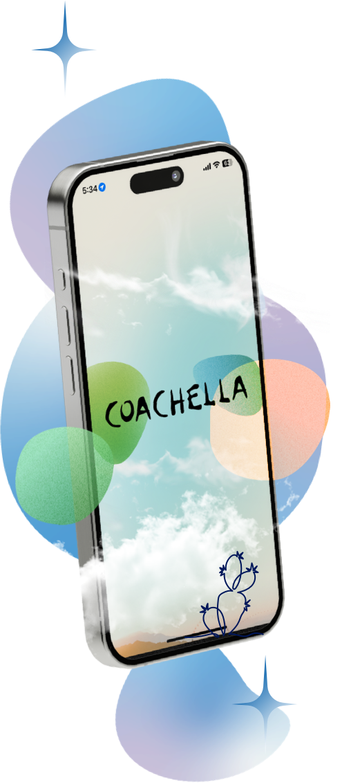Coachella Application Displayed on a Phone