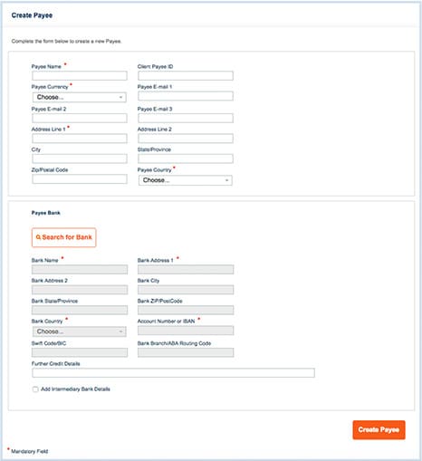 Steps to enter payee details by adding the payees - personal and bank details.
