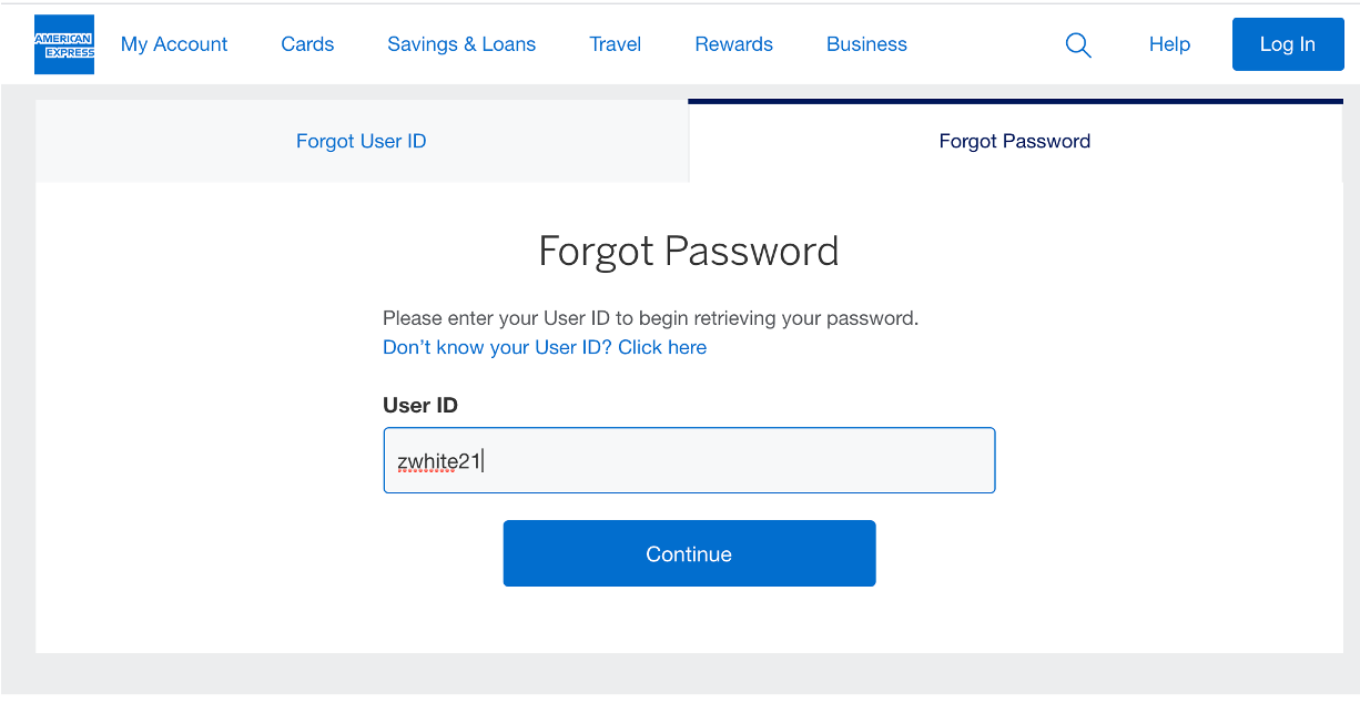 Forgot Password American Express Merchant Services