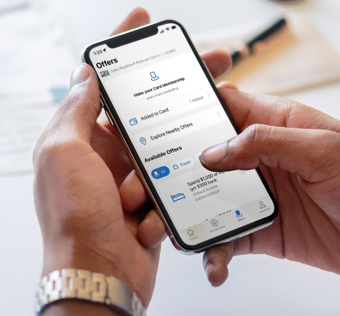 Hands holding smart phone