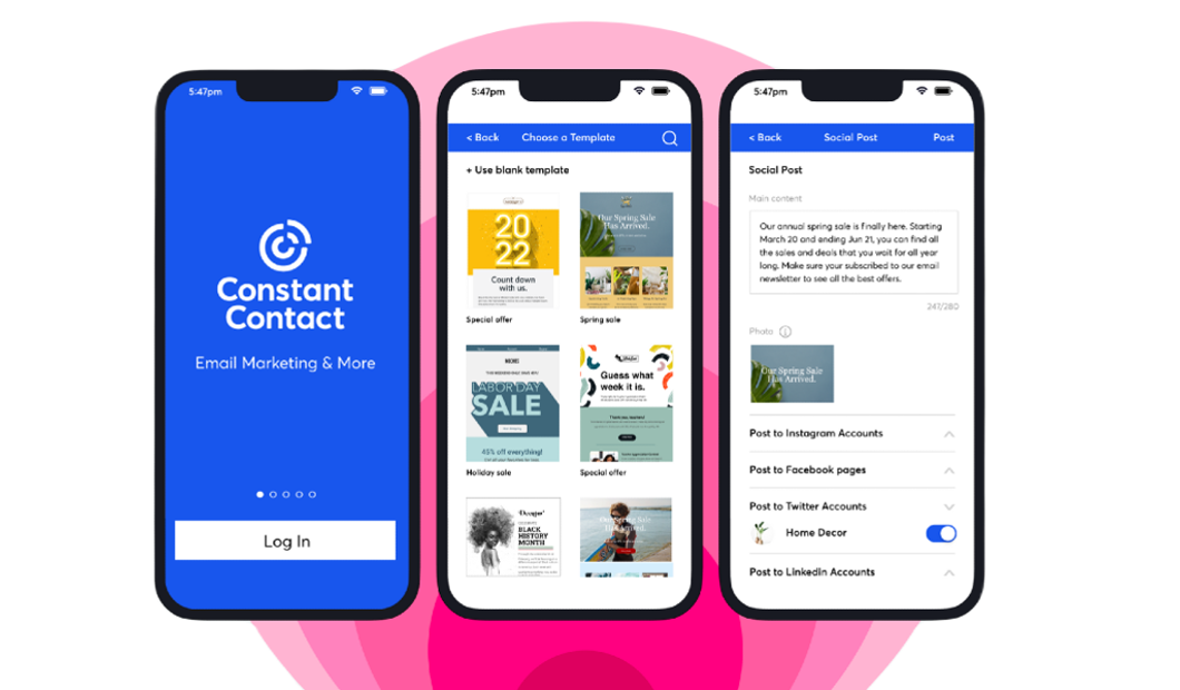 Constant Contact on Mobile Device