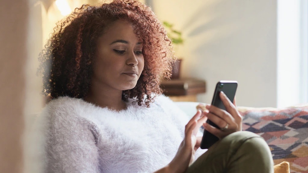 Person looking at phone