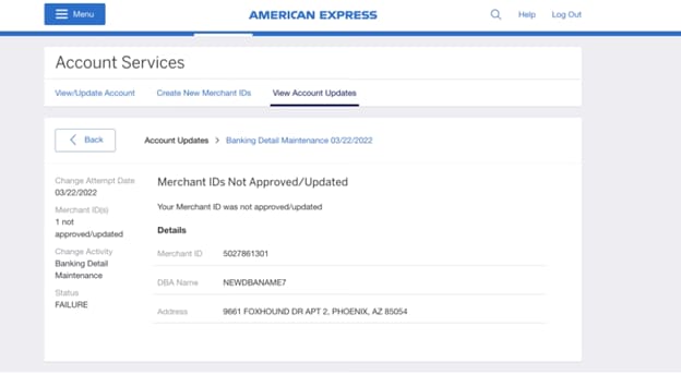 Screenshot of additional details for Change Attempt Date