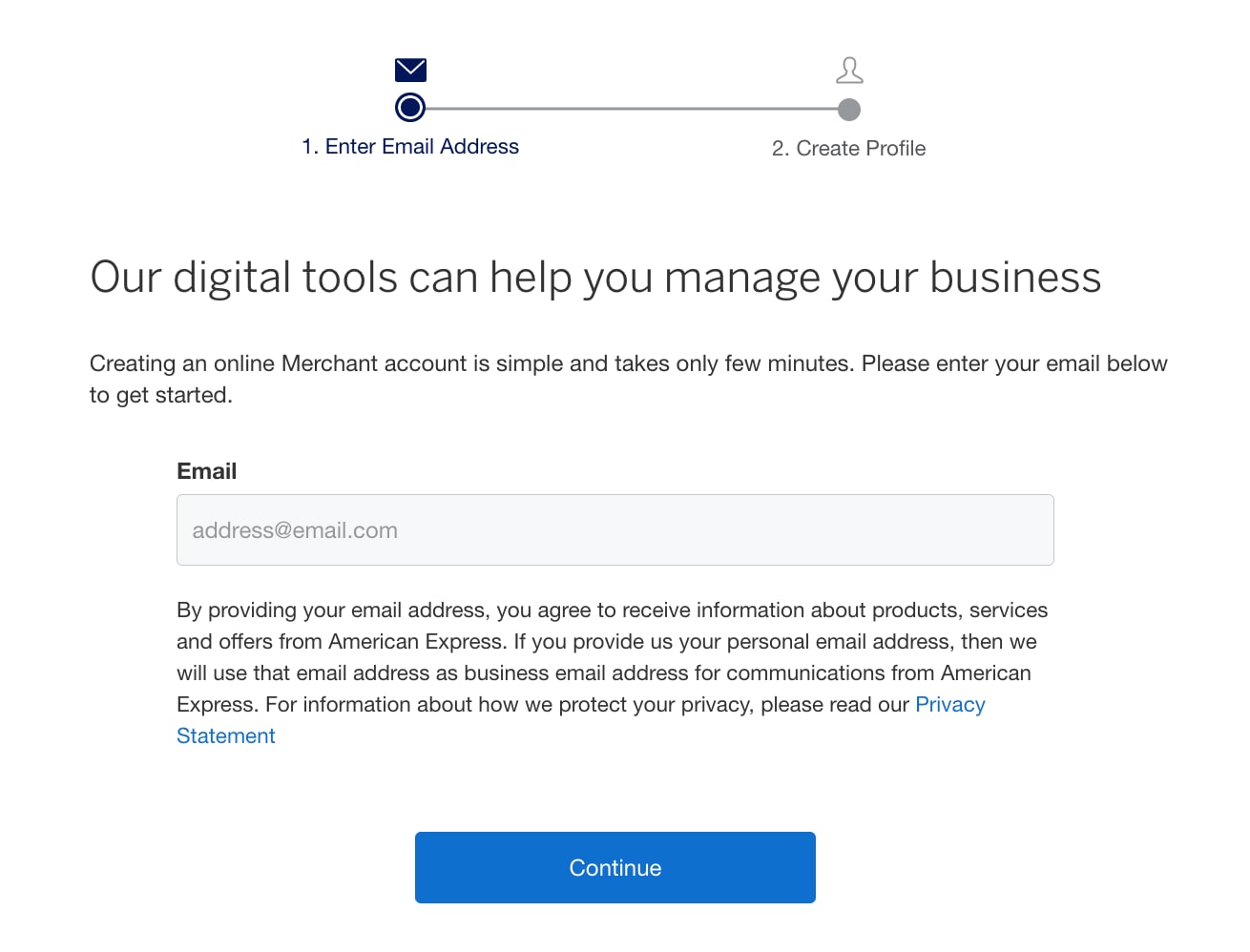Creating Your Profile | American Express