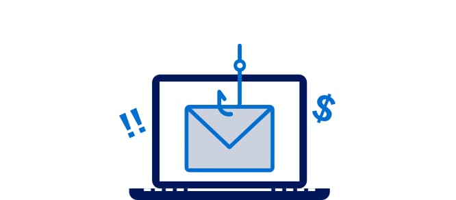 Email phishing graphic