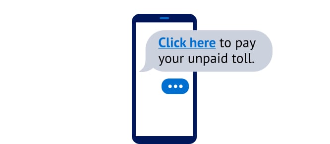 Scam text graphic