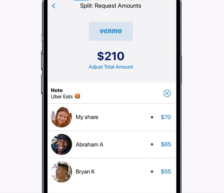 You can adjust the amounts each friend's share