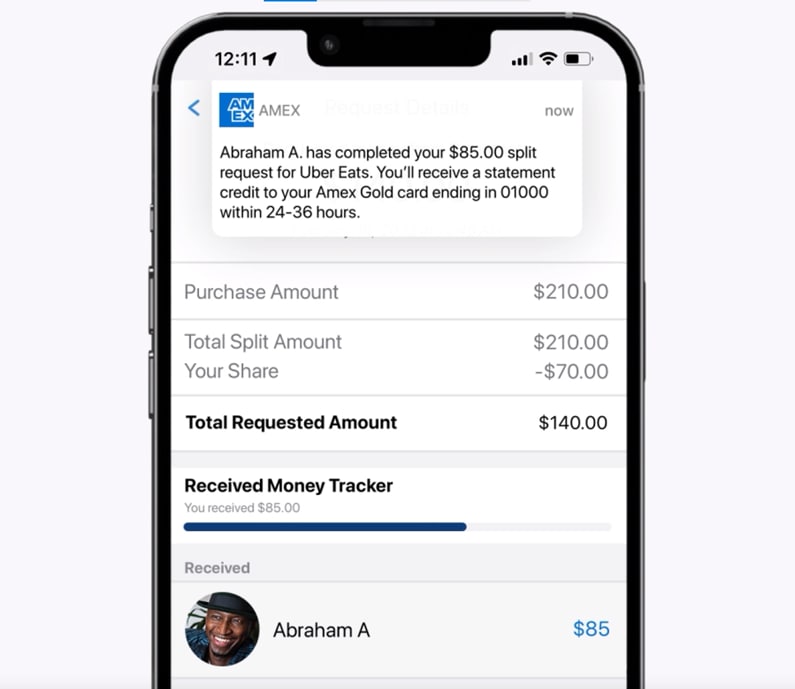 Get paid back as a statement credit and keep track who's paid you back