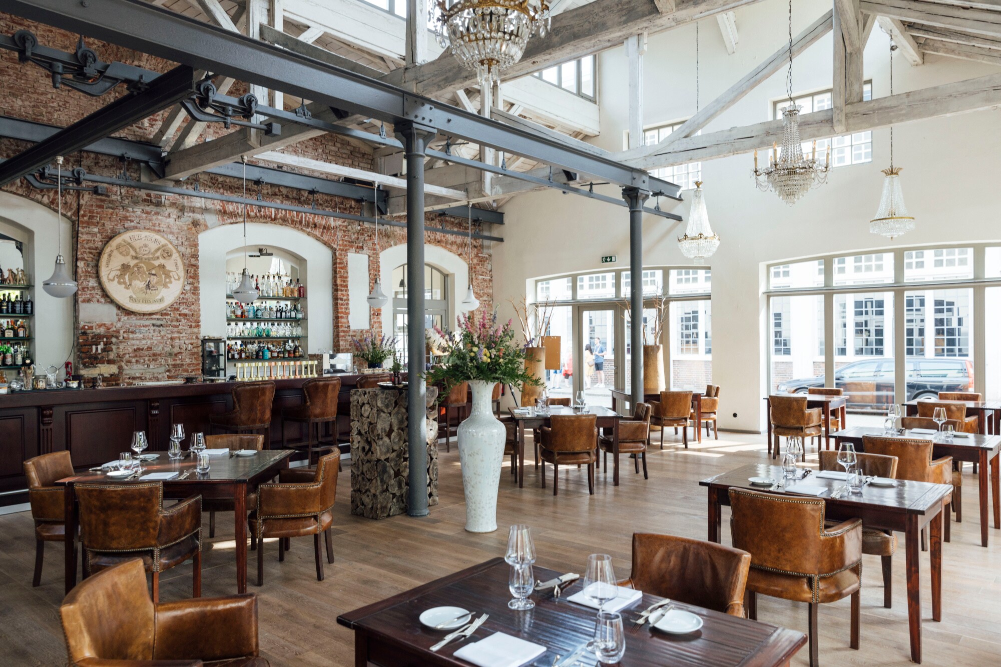 Innenansicht des Elements Restaurants in Dresden. Innenansicht des Elements Restaurants in Dresden.