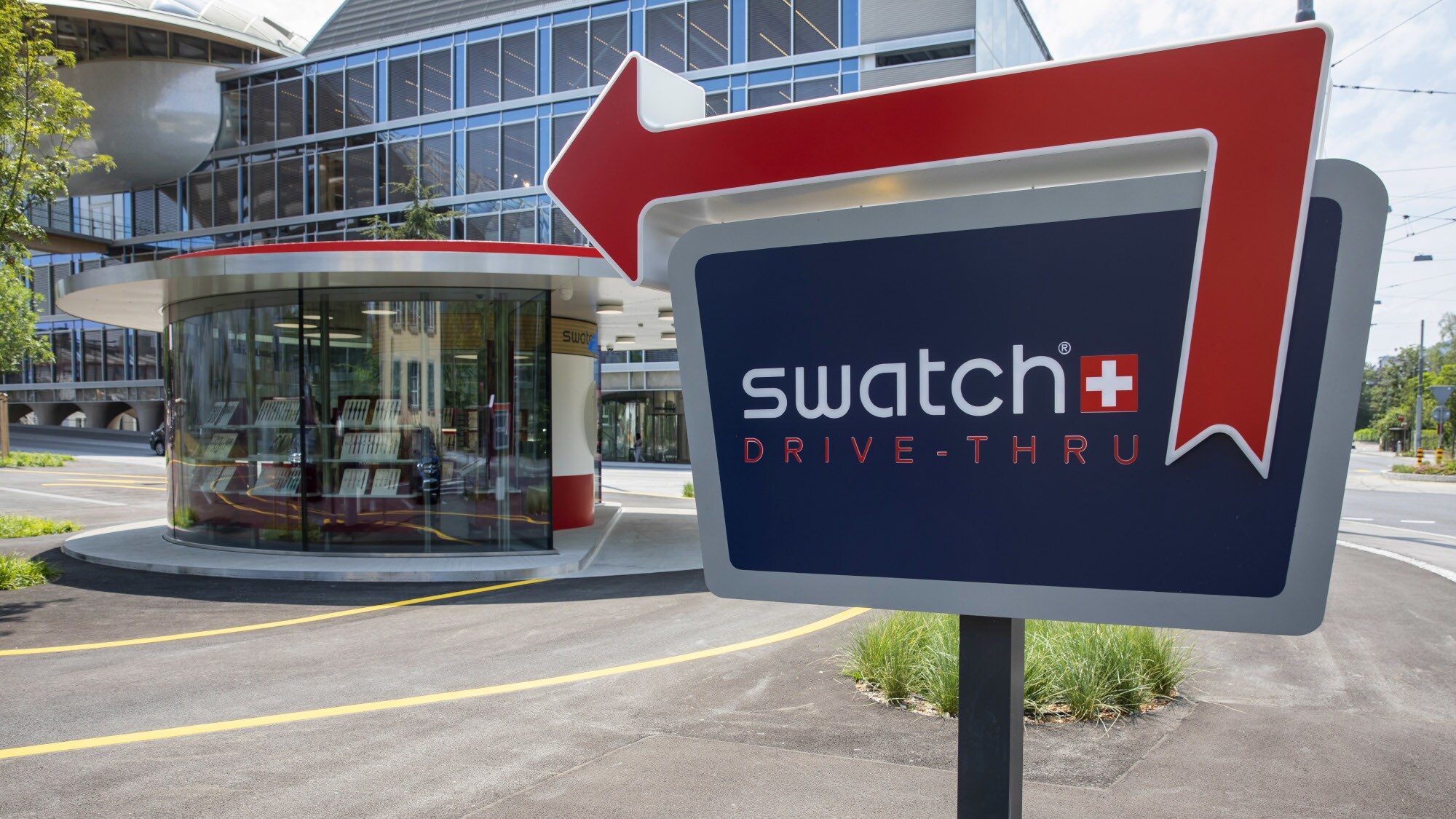 Der Swatch Drive-Thru Store. Der Swatch Drive-Thru Store.
