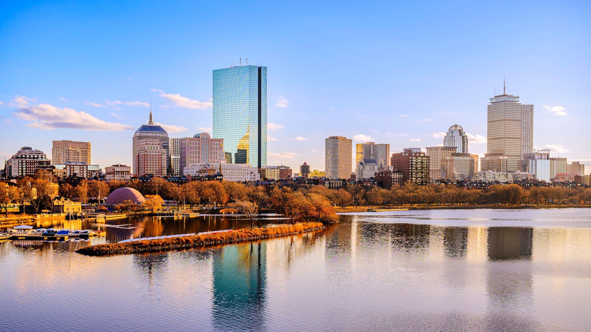 Panorama der Skyline von Boston.